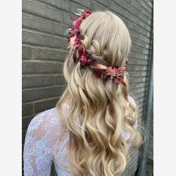 Rosa Blomster Hrkrans