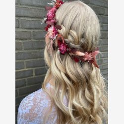 Rosa Blomster Hrkrans