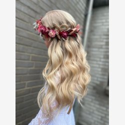 Rosa Blomster Hrkrans